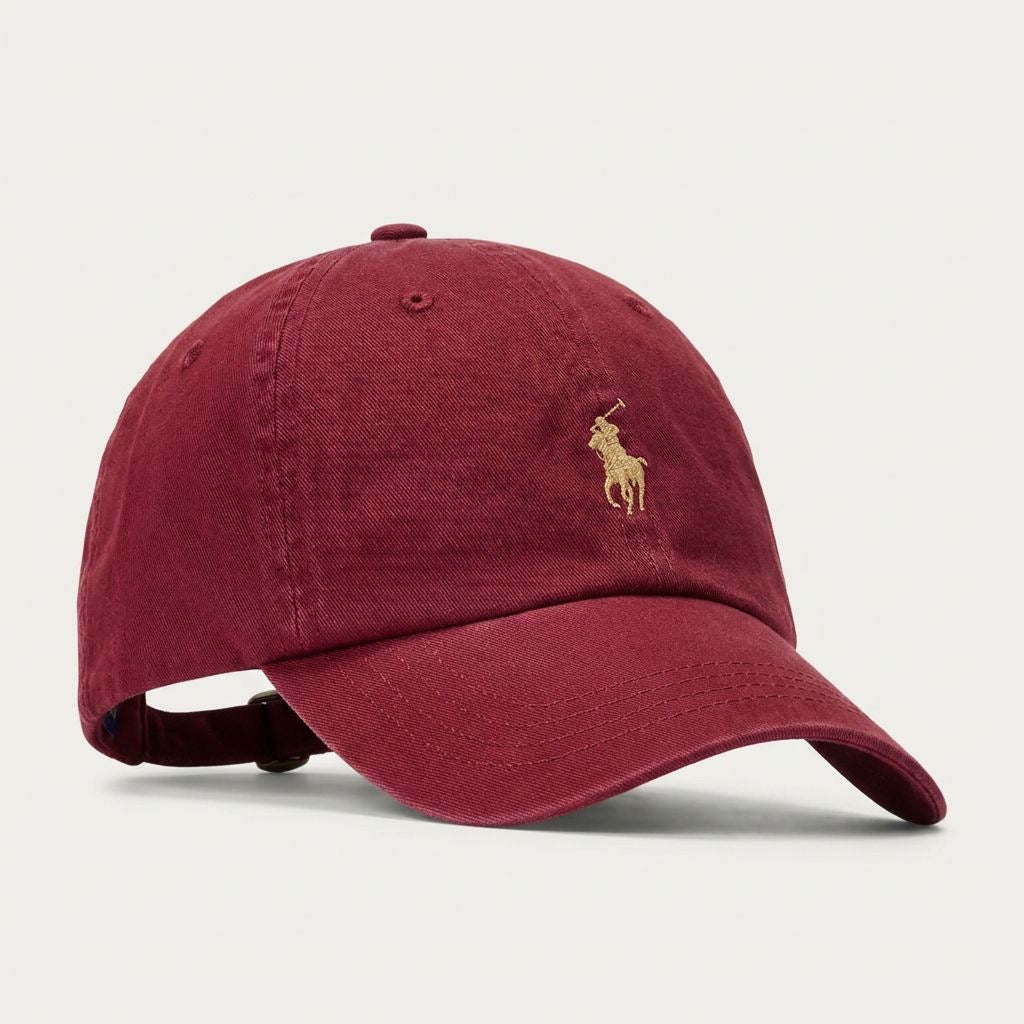 Boné Polo RL Classic - Bordô Small Pony Cáqui