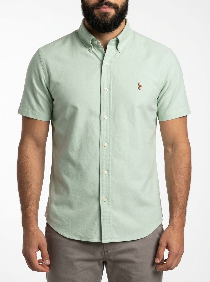 Camisa Social Manga Curta RL - Verde Menta