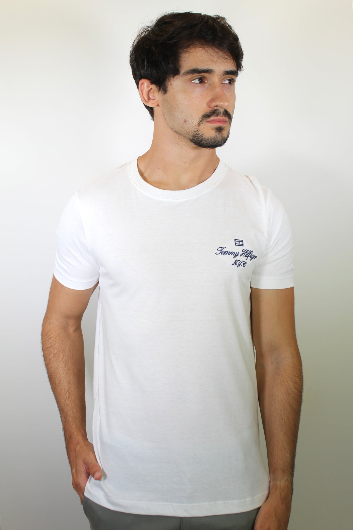 Camiseta TH Verge Flag Side Logo - Branca