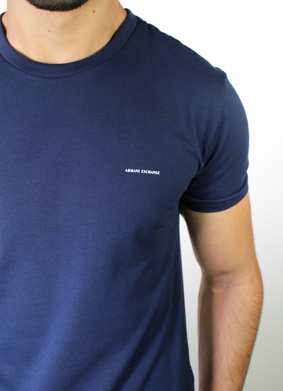 Camiseta AX Side Logo Line - Azul Marinho