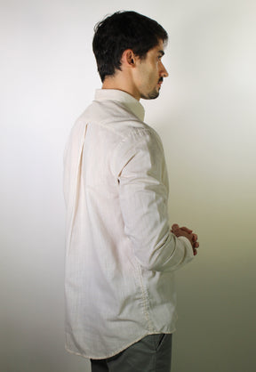 Camisa RL Manga Longa Linho - Palha Small Pony Marrom