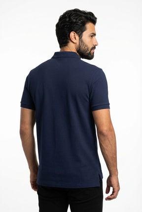 Camisa Gola Polo RL - Azul Marinho Small Pony Vermelho