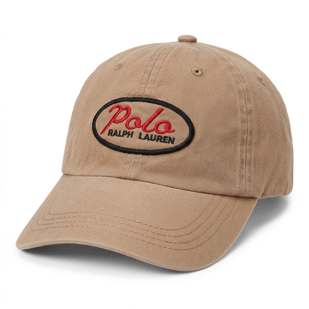 Boné Polo RL Retro Script - Cáqui