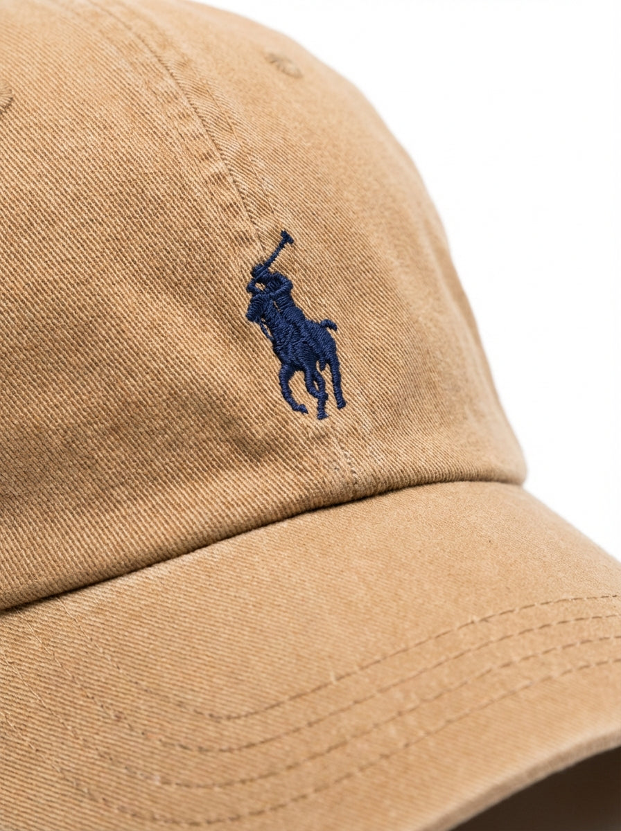 Boné Polo RL Classic - Cáqui Small Pony Azul Marinho