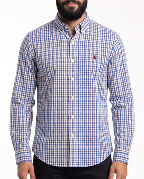 Camisa RL Manga Longa - Cheltenham Check Xadrez Azul