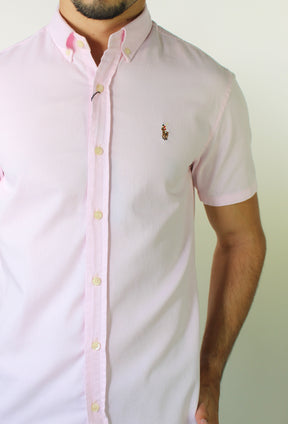 Camisa Social Manga Curta RL - Rosa