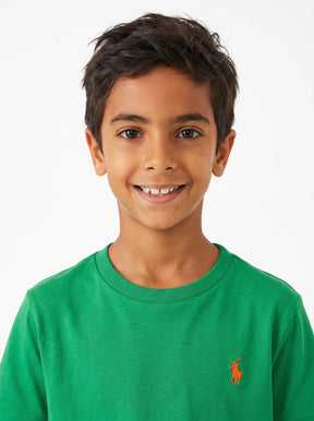 Camiseta RL Classic Infantil - Verde Bandeira Small Pony Dourado