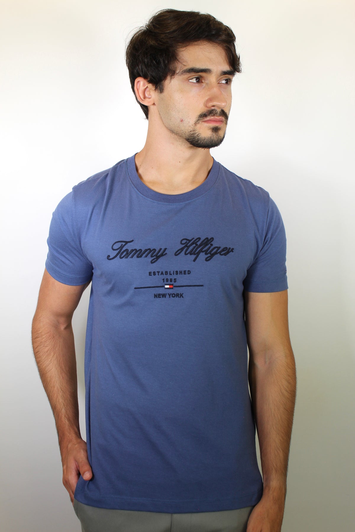 Camiseta TH Tommy Established 1985 NY - Azul Acero
