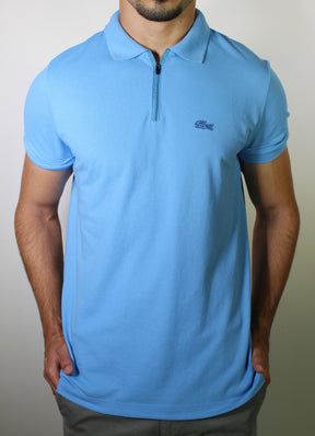 Camisa Gola Polo LCT Front Zipper - Azul Bebê