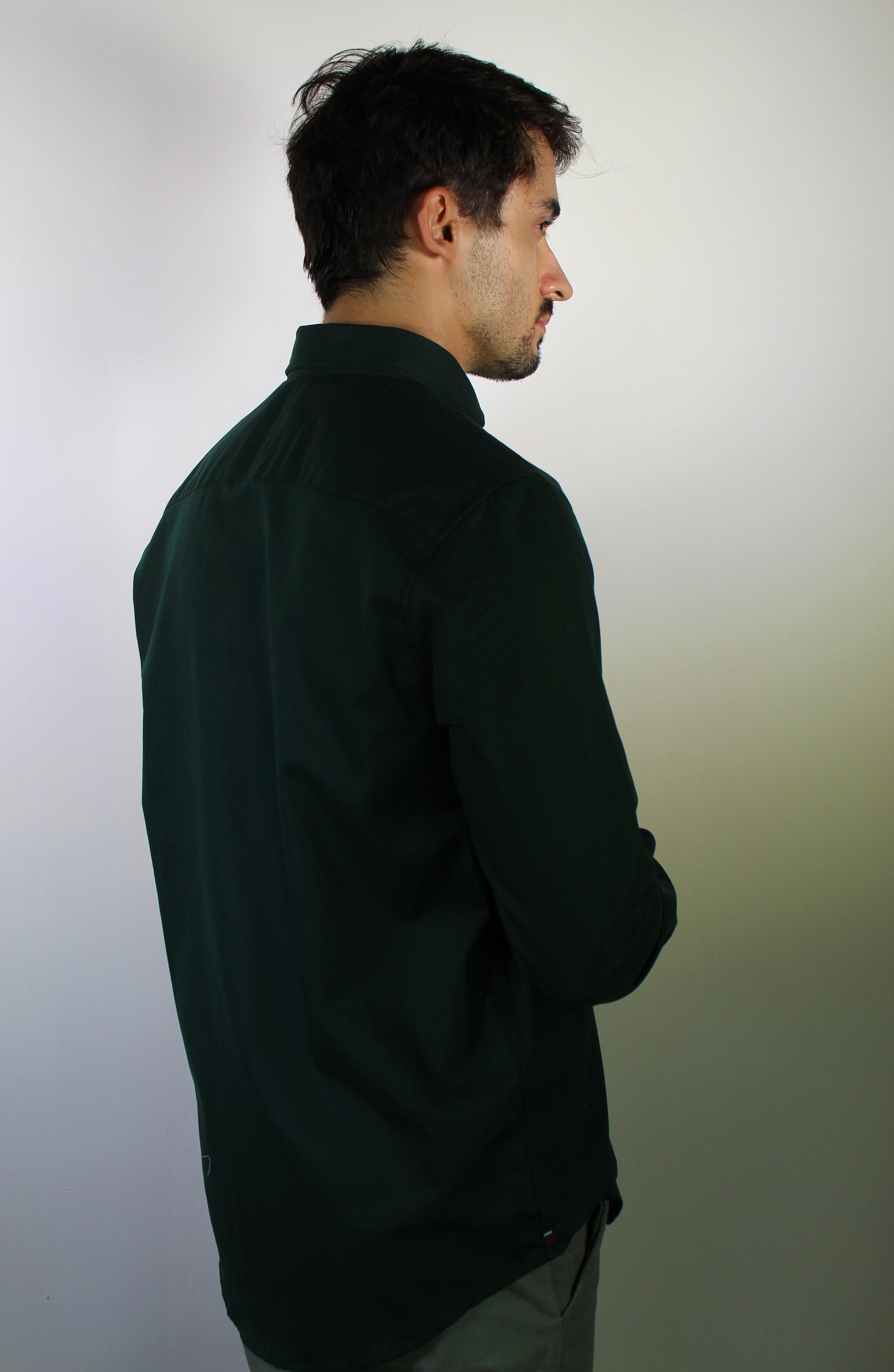 Camisa Social Lisa Manga Longa TH Classic  - Verde Floresta