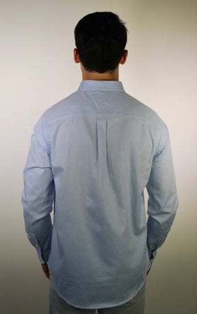 Camisa Social Lisa Manga Longa TH Classic  - Azul Bebê Mescla