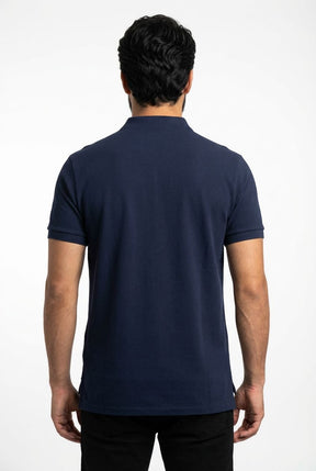 Camisa Gola Polo RL - Azul Marinho Small Pony Vermelho