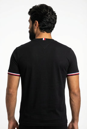 Camiseta TH Est. 1985 Band Sleeve - Preta