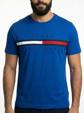 Camiseta TH Flag Stripe - Azul Royal