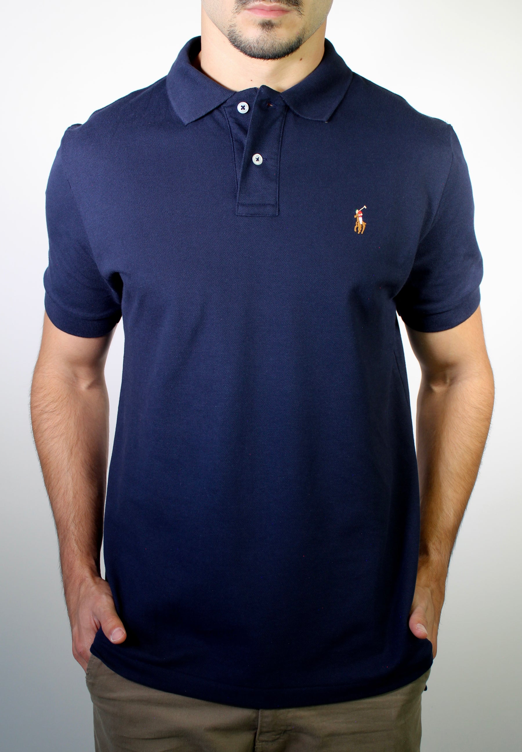 Camisa Gola Polo RL - Azul Marinho Small Pony Colorido