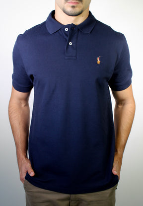Camisa Gola Polo RL - Azul Marinho Small Pony Colorido
