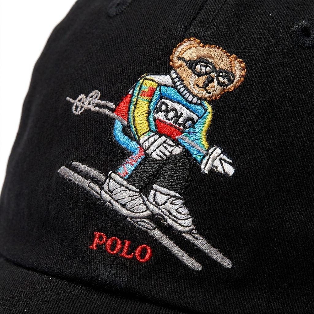 Boné Polo RL Ski Bear - Preto