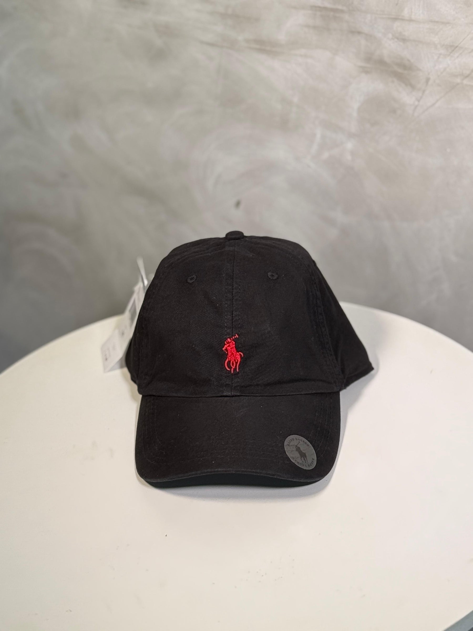 Boné Polo RL Classic - Preto Small Pony Vermelho