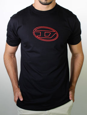 Camiseta DSL Emblem Red Stitch - Preta