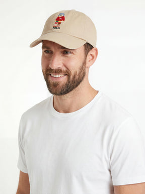Boné Polo RL Summer Style Bear - Creme