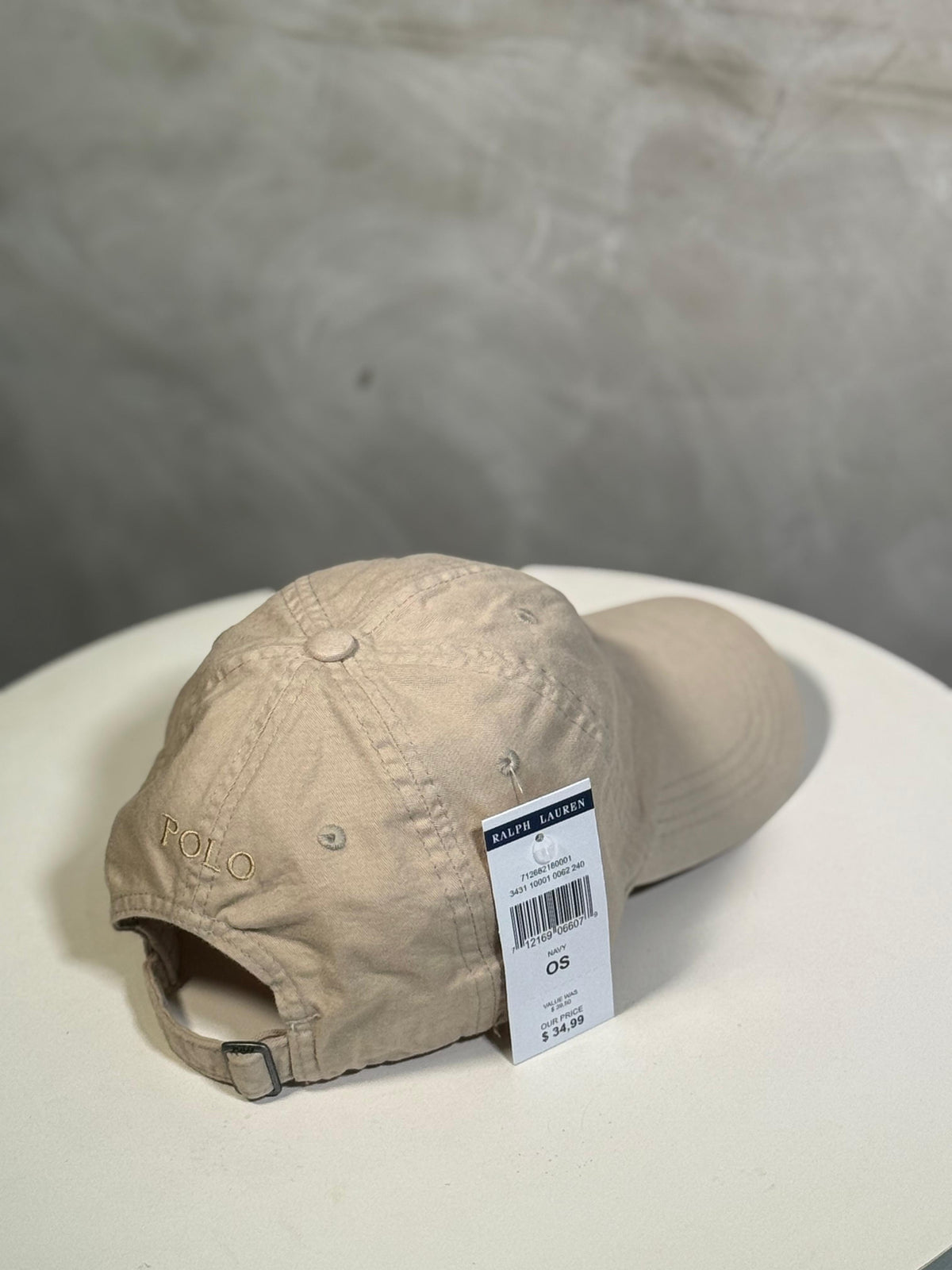 Boné Polo RL Classic - Creme Small Pony Dourado