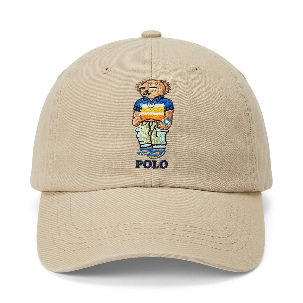 Boné Polo RL Weekend Club Bear - Creme
