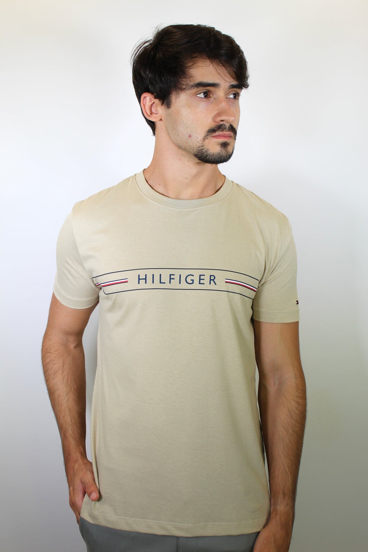 Camiseta TH Nautic Stripe - Cáqui