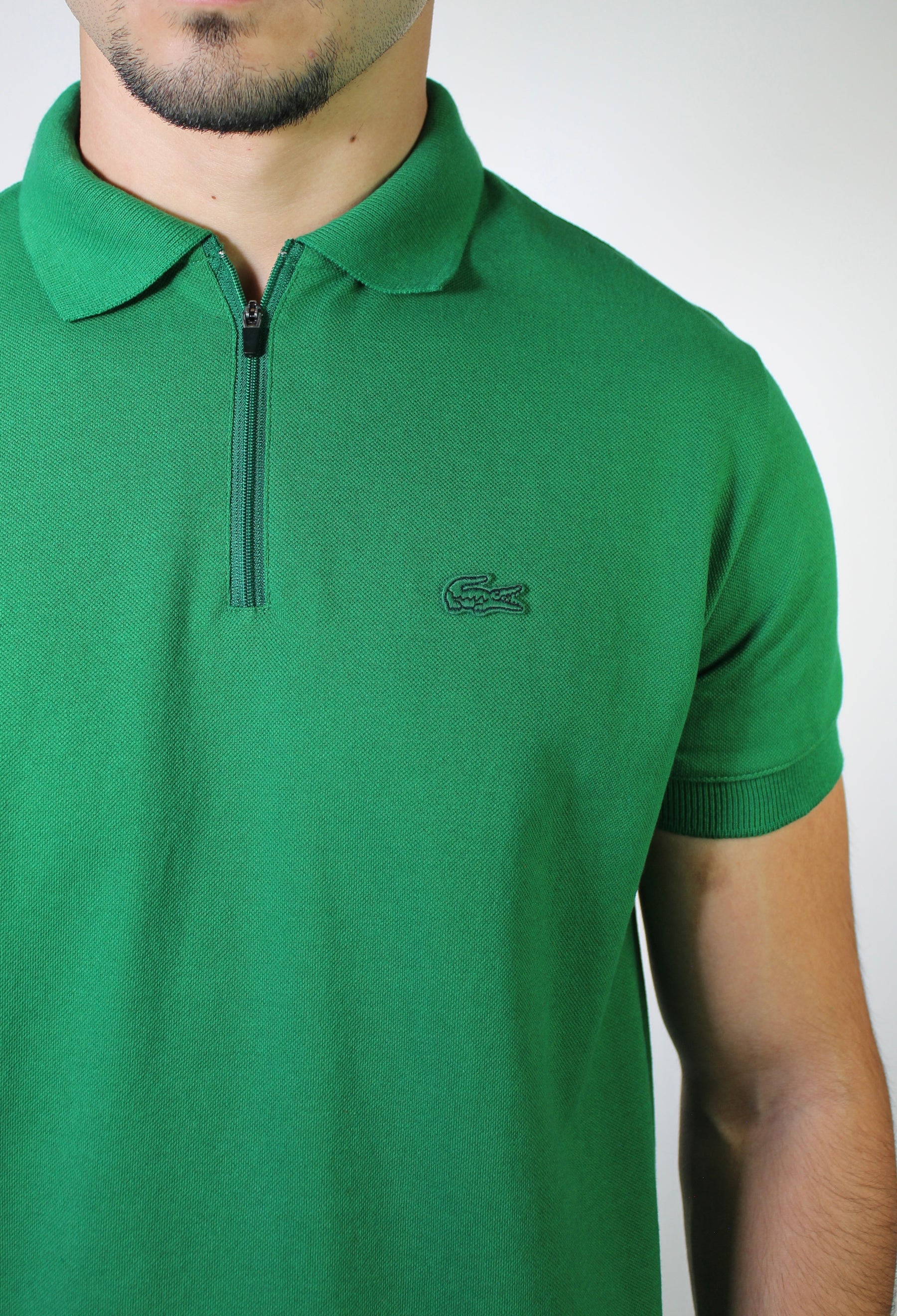 Camisa Gola Polo LCT Front Zipper - Verde Bandeira