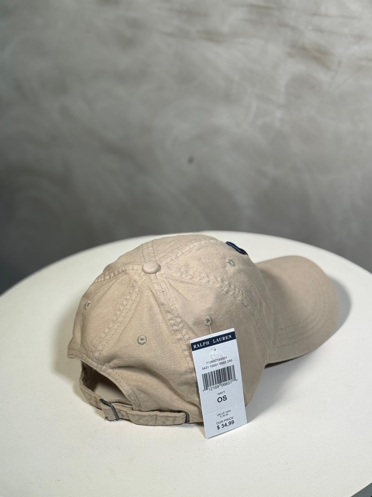 Boné Polo RL P Letter - Creme