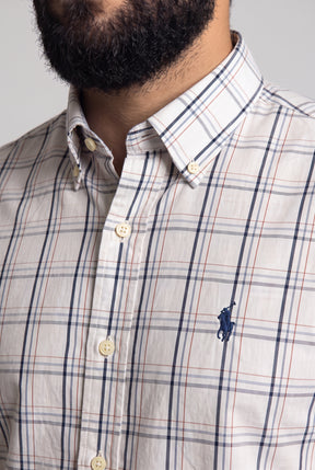 Camisa Social RL Longa - Edinburgh Xadrez Graphite Grid