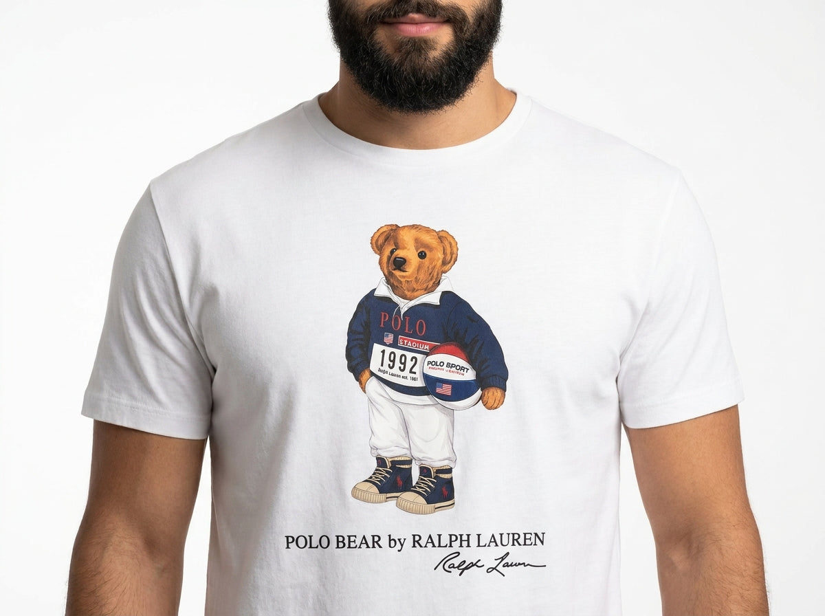 Camiseta RL Iconic Bear Rugby Club - Branca