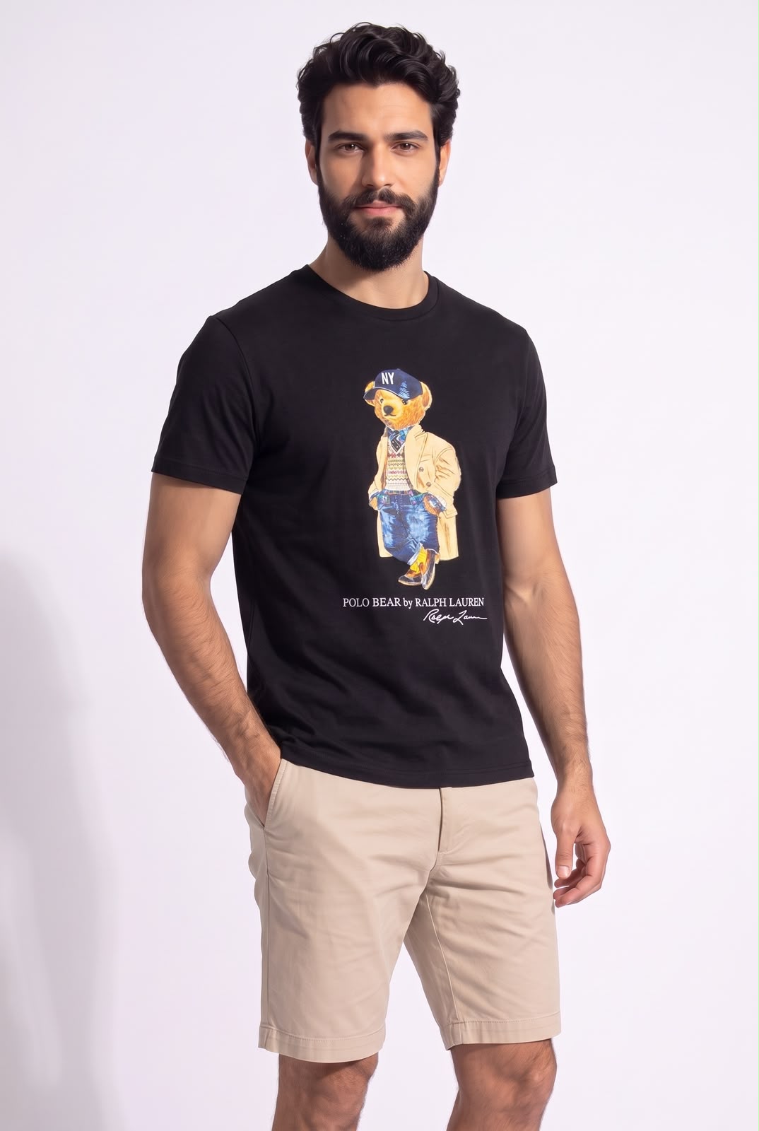 Camiseta RL Madison Avenue Bear - Preta