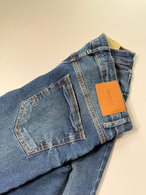 Calça Jeans LCT - Denim Croco Fit Azul