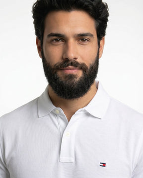 Camisa Gola Polo TH Sleeve Stripe - Branca