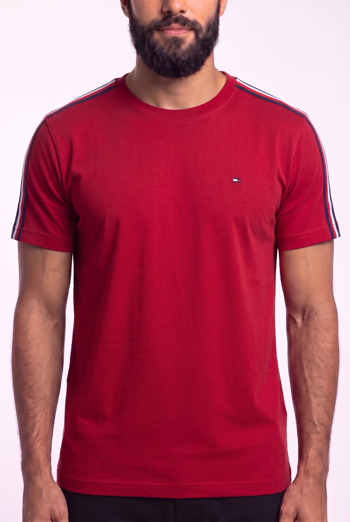Camiseta TH Shoulder Stripe - Vermelha