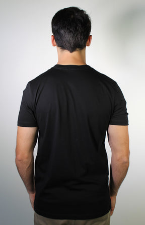Camiseta Boss Striped Logo - Preta
