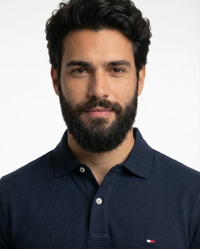 Camisa Gola Polo TH Sleeve Stripe - Azul Marinho