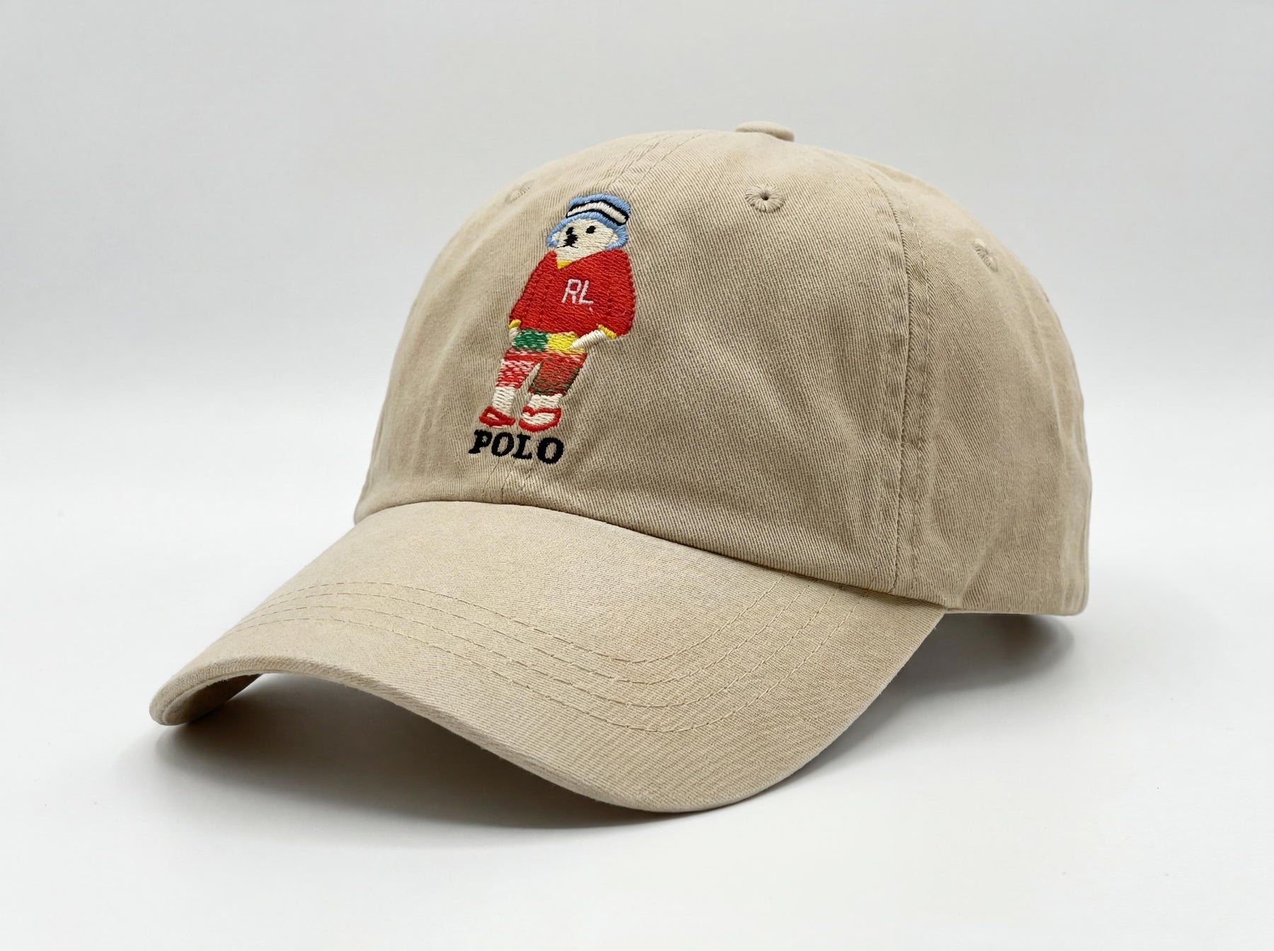 Boné Polo RL Summer Style Bear - Creme