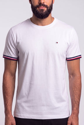 Camiseta TH Stripe Edge - Off White