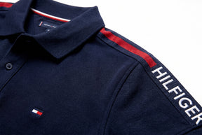 Camisa Gola Polo TH Legacy Stripe - Azul Marinho