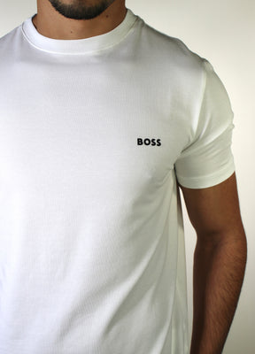 Camiseta Boss Minimalist Side Logo - Branca