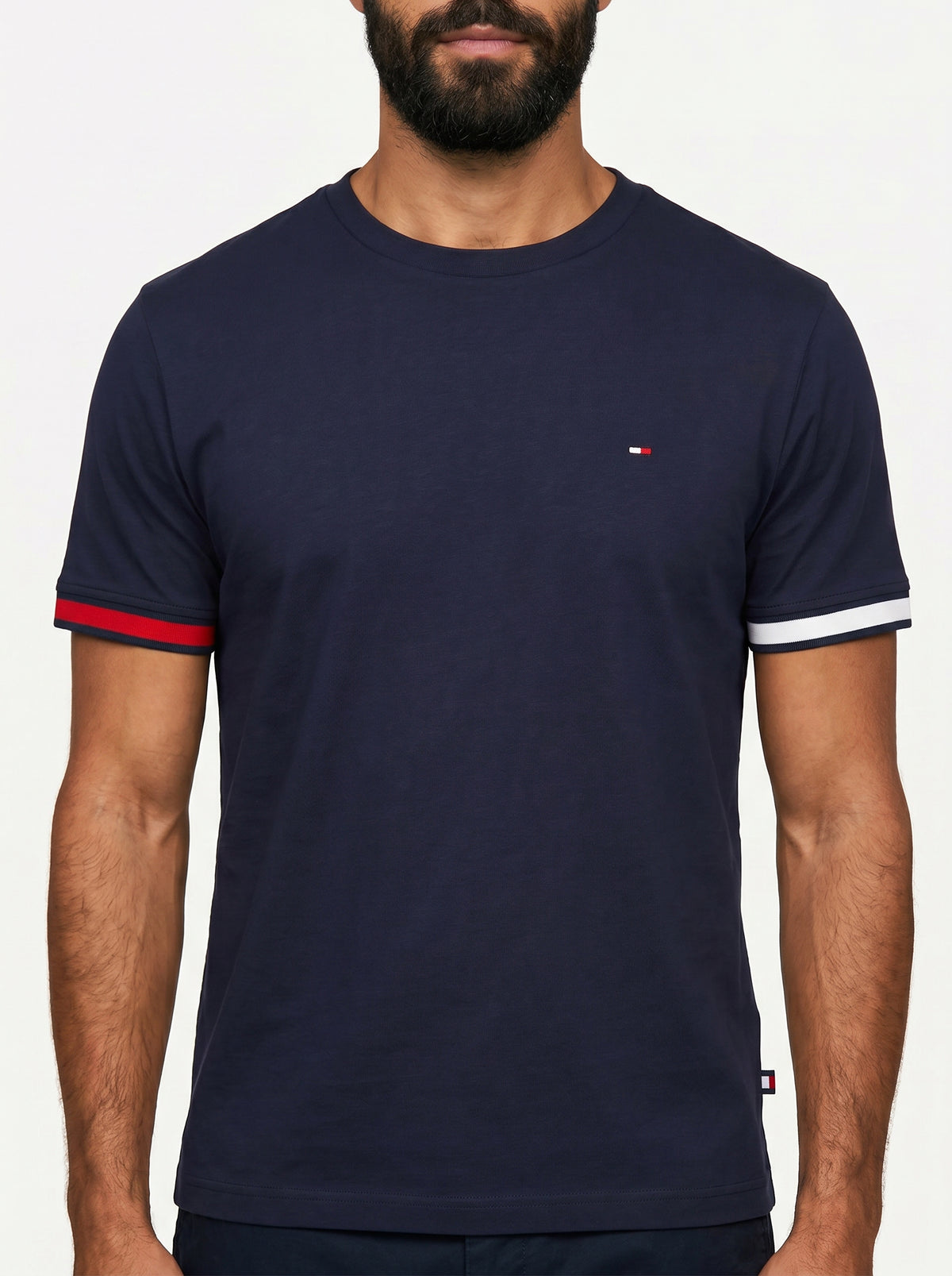 Camiseta TH Minimalist Sleeve Stripe - Azul Marinho