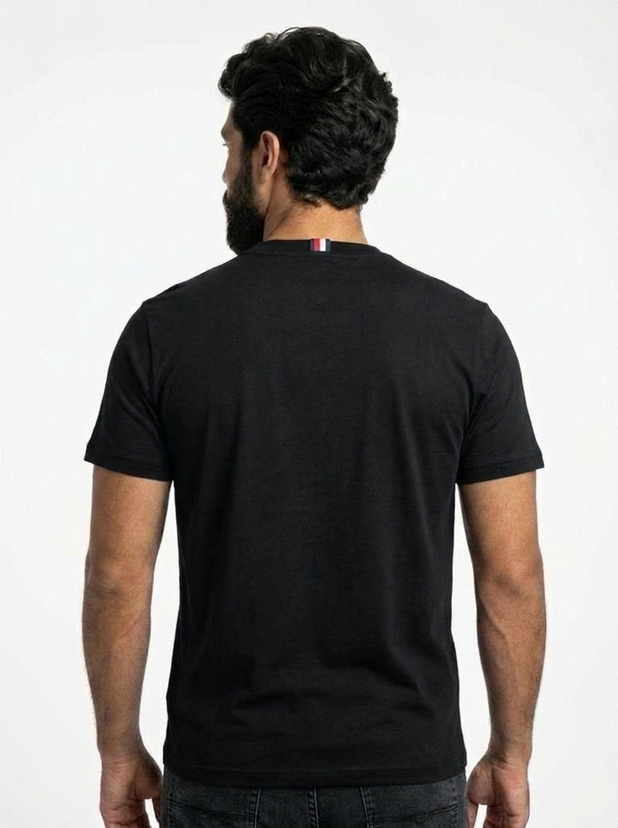 Camiseta TH New York Side Label - Preta