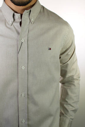 Camisa Social Lisa Manga Longa TH Classic  - Areia Mescla