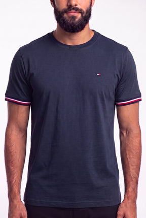 Camiseta TH Stripe Edge - Azul Marinho