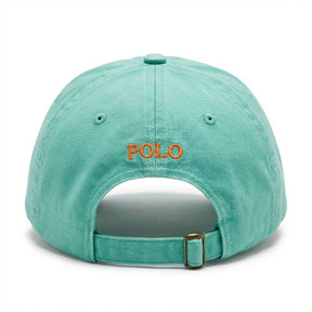 Boné Polo RL Classic - Verde Água Small Pony Laranja