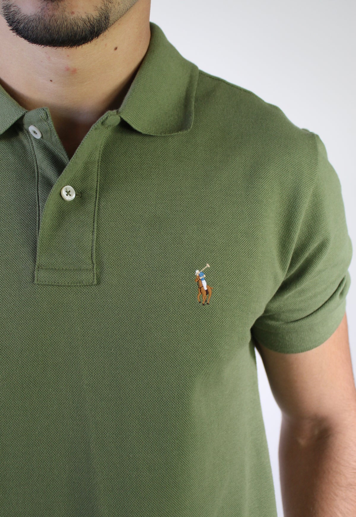 Camisa Gola Polo RL - Verde Musgo Small Pony Colorido