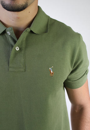 Camisa Gola Polo RL - Verde Musgo Small Pony Colorido