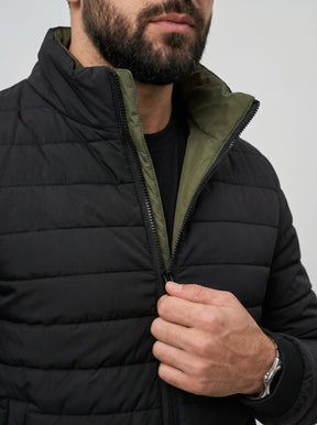 Jaqueta Dupla Face Double Nobre Men - Verde Musgo / Preta