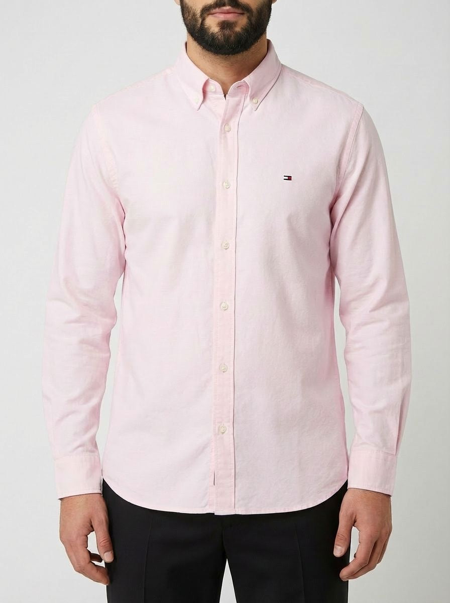 Camisa Social Lisa Manga Longa TH Classic  - Rosa